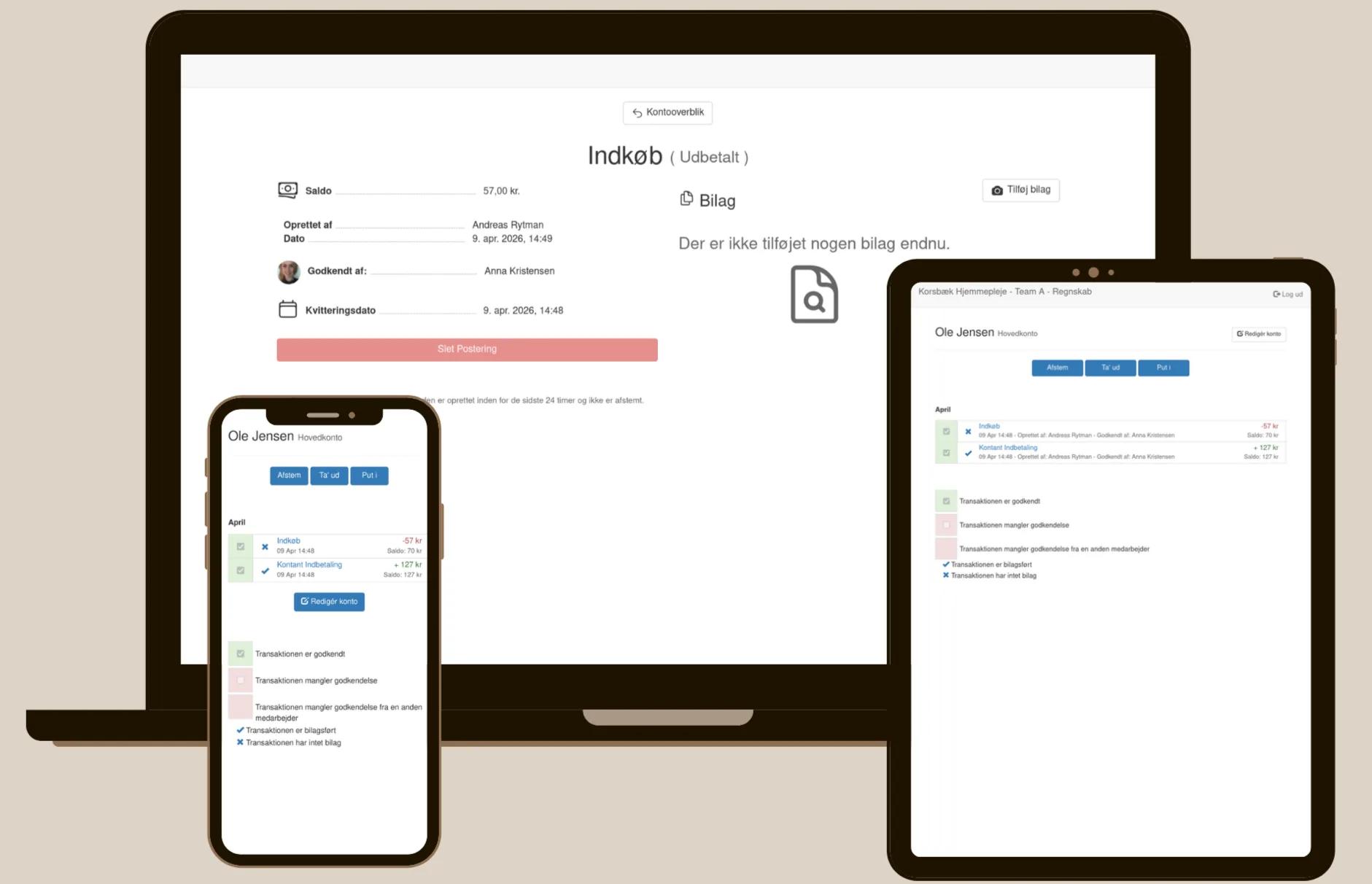 Borgerregnskab app screenshot